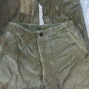 Green High wasted Cargo pants